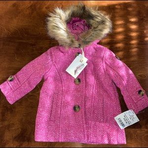 Jessica Simpson pink Wool Coat 12M NWT